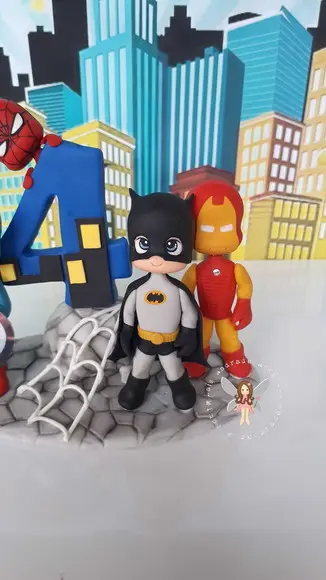 Topo de bolo Super-heróis
