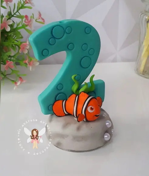 Vela Nemo Feita em Biscuit
