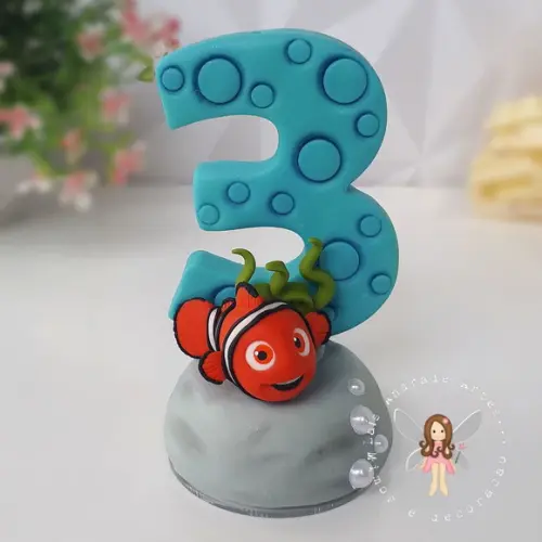 Vela Nemo Feita em Biscuit