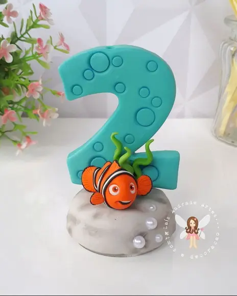 Vela Nemo Feita em Biscuit