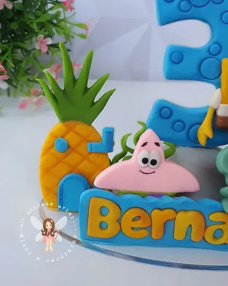 Vela Personalizada Bob Esponja e Sua Turma