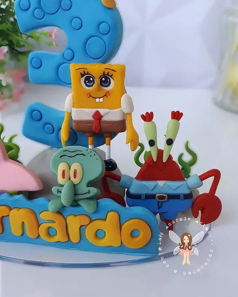 Vela Personalizada Bob Esponja e Sua Turma