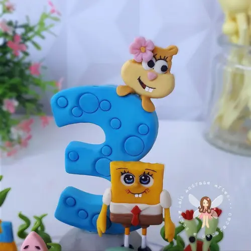 Vela Personalizada Bob Esponja e Sua Turma
