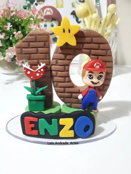 Vela Personalizada Mario Bros