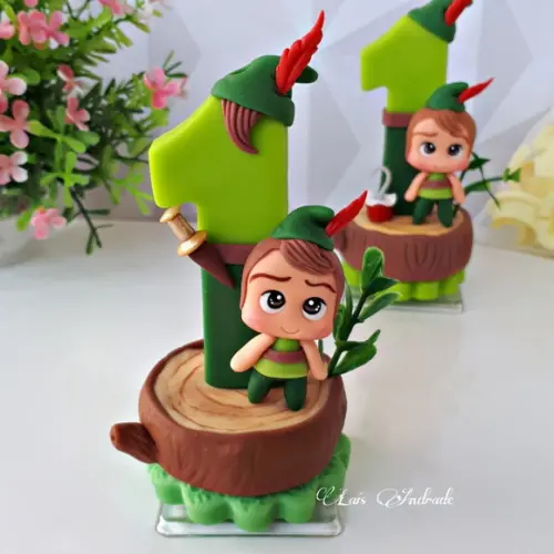 Vela Peter Pan Feita em Biscuit