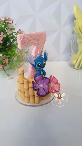 Vela Stitch Feita em Biscuit