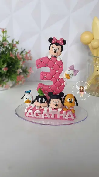 Vela Turma da Minnie Rosa pink