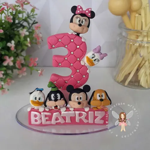 Vela Turma da Minnie Rosa pink
