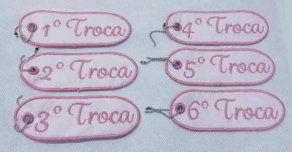 Kit com 6 Tags Troca Maternidade