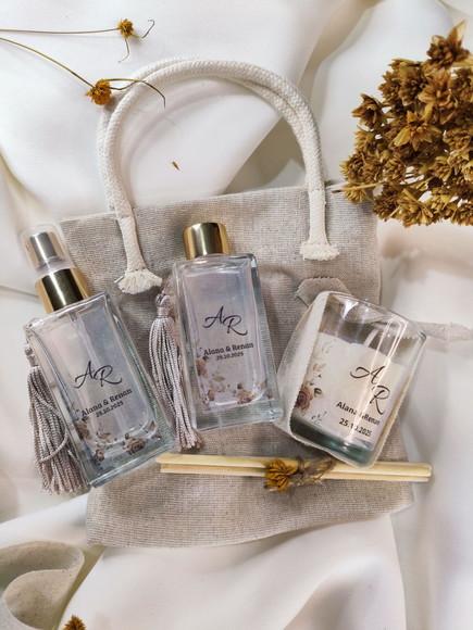 Kit Convite Padrinhos Luxo | Vela, Difusor, Aromatizador