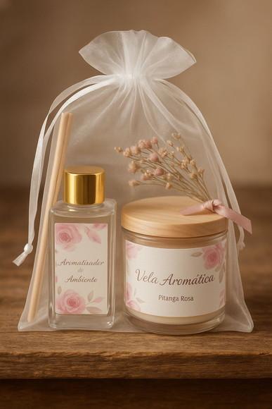 Kit Vela Aromática e Difusor de Aromas | Presente Artesanal