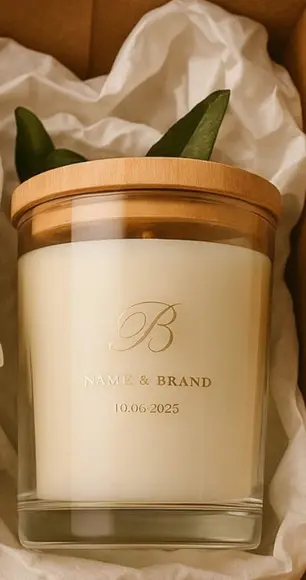 Vela Aromática 70ml Personalizada para Eventos e Brindes