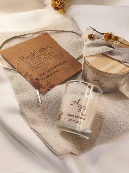 Kit Convite Aromático | Padrinhos e Madrinhas Personalizados