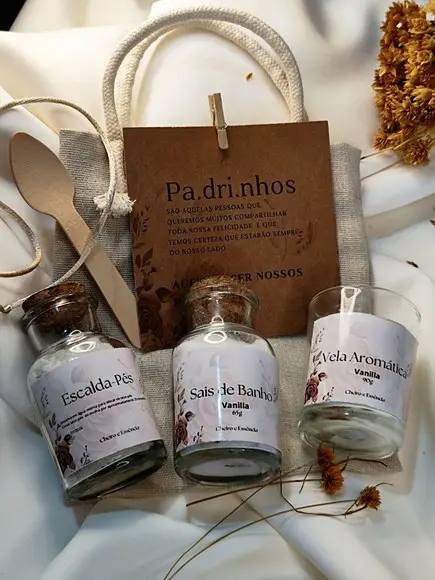 Kit Convite Padrinhos e Madrinhas Spa Aromático Personalizad