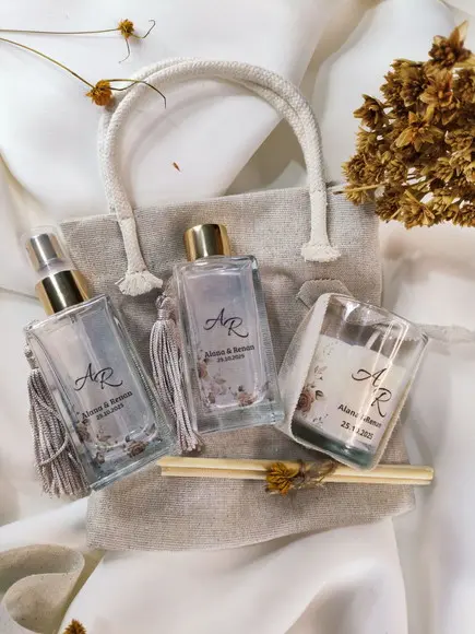 Kit Convite Padrinhos Luxo | Vela, Difusor, Aromatizador