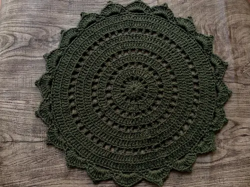 Americano - Sousplat de Croche verde militar