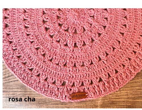 Jogo de Sousplat de Crochê Relevo - Kit com 6 Peças - Mesa Post