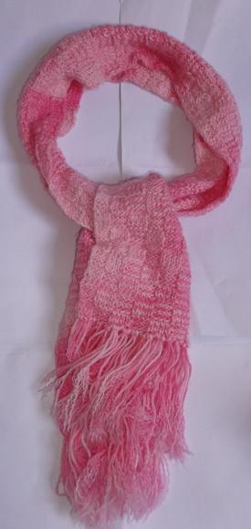 Cachecol Rosa Mesclado - Tricô