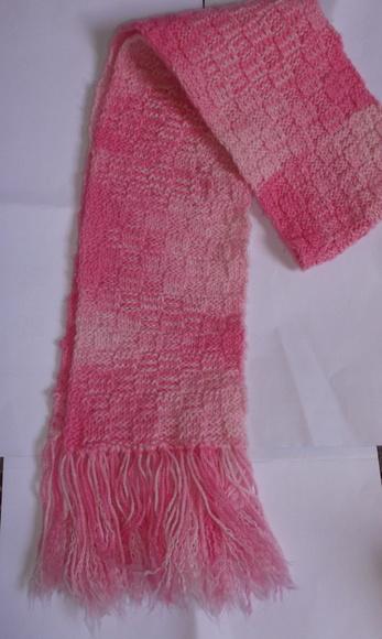 Cachecol Rosa Mesclado - Tricô