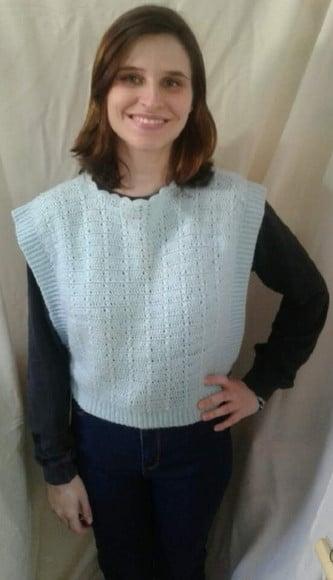 Colete Feminino de Crochê
