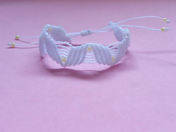 Pulseira de Trançada de Macramê
