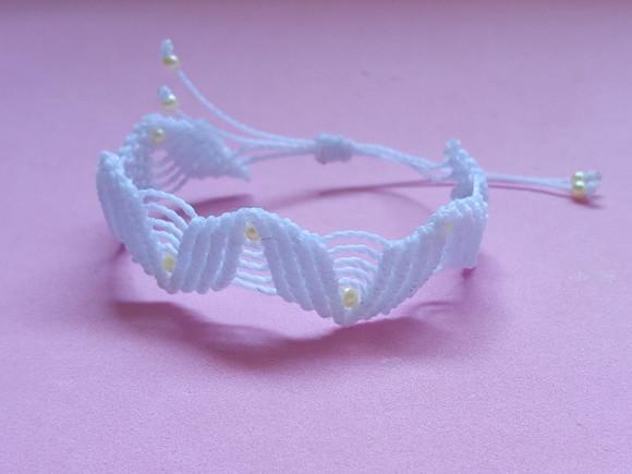 Pulseira de Trançada de Macramê