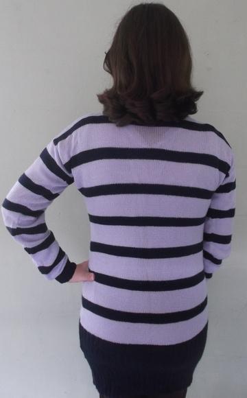 Vestido/túnica de Tricô à Máquina