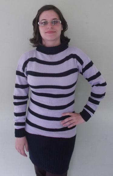 Vestido/túnica de Tricô à Máquina