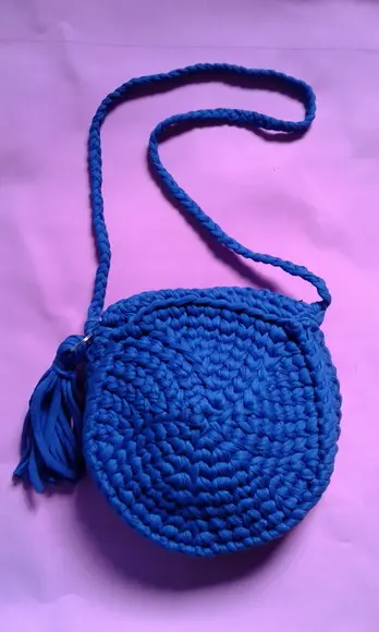 Bolsa de Crochê em Fio de Malha