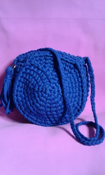 Bolsa de Crochê em Fio de Malha