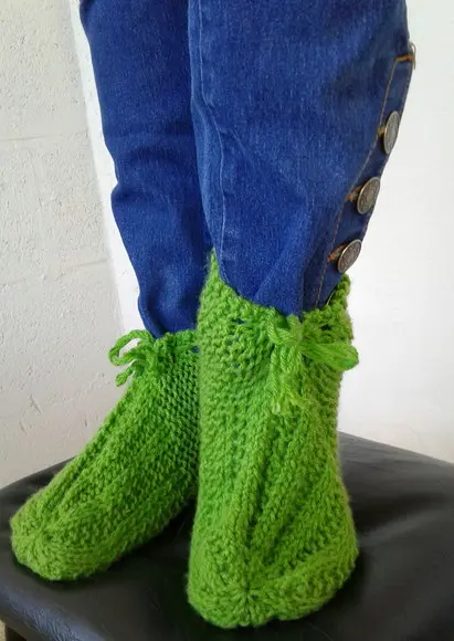 Botinhas de Tricô à Mão