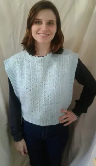 Colete Feminino de Crochê