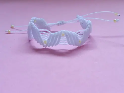Pulseira de Trançada de Macramê