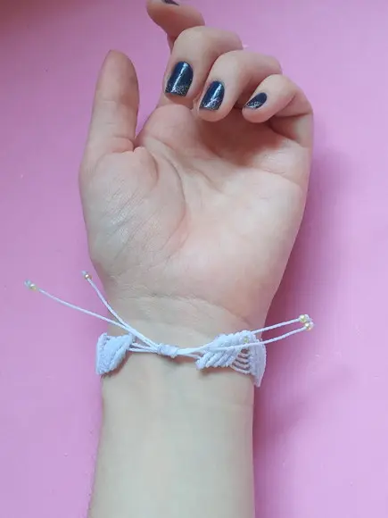 Pulseira de Trançada de Macramê