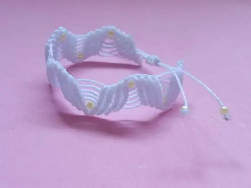 Pulseira de Trançada de Macramê