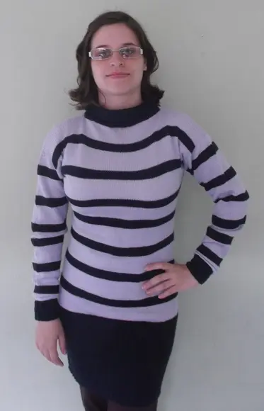 Vestido/túnica de Tricô à Máquina