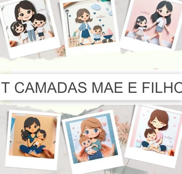 Arquivo de Corte - Camadas - Mae e Filhos (combo 06)