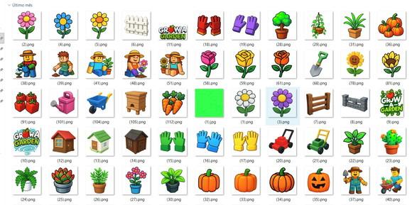Arquivo de Corte - Festa Pronta - Grow a Garden Roblox + Kit