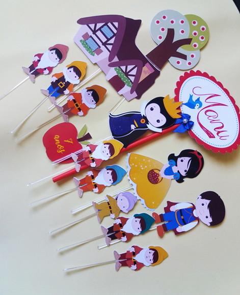 Arquivo de Corte - Topo de Bolo - Branca de Neve