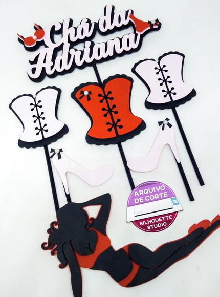 Arquivo de Corte - Topo de Bolo - Cha de Lingerie 02