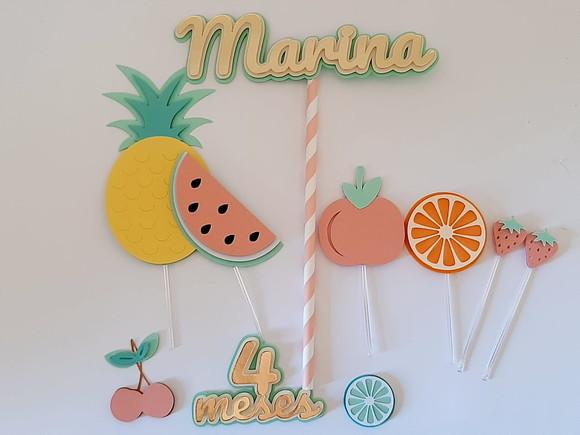Arquivo de Corte - Topo de Bolo - Frutas Candy (camadas)