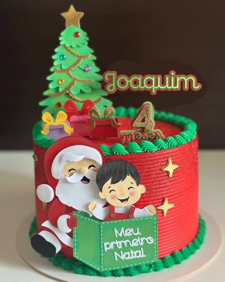 Arquivo de Corte - Topo de Bolo - Meu Primeiro Natal Menino
