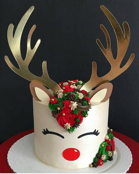 Arquivo de Corte - Topo de Bolo - Rena Natal