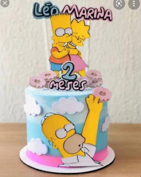 Arquivo de Corte - Topo de Bolo - Simpsons (camadas)