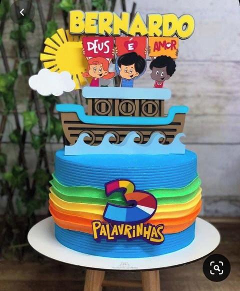 Arquivo de Corte - Topo de Bolo - Três Palavrinhas