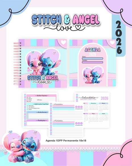 Arquivo Digital - Agenda 2026 - Stitch e Angel (combo)