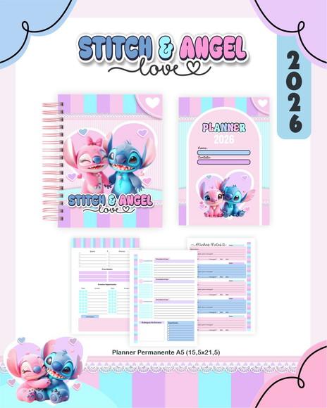 Arquivo Digital - Agenda 2026 - Stitch e Angel (combo)