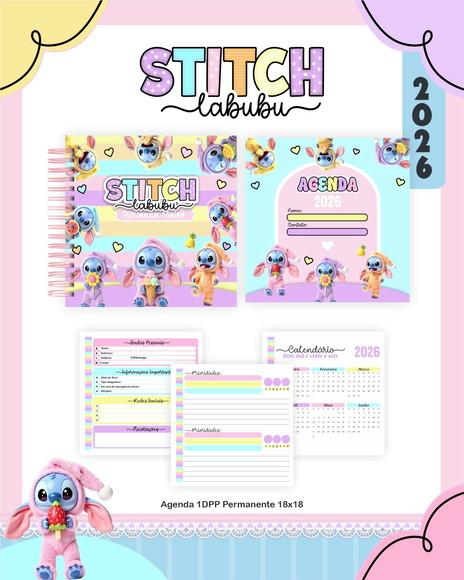 Arquivo Digital - Agenda 2026 - Stitch Labubu (combo)