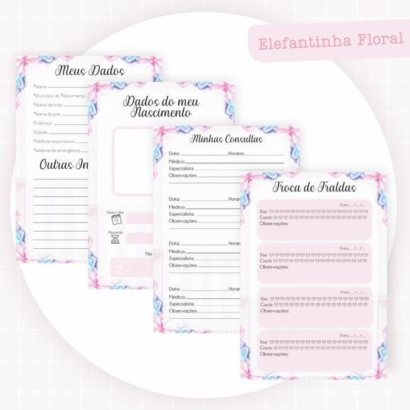 Arquivo Digital - Caderneta da Saude - Elefantinha Floral