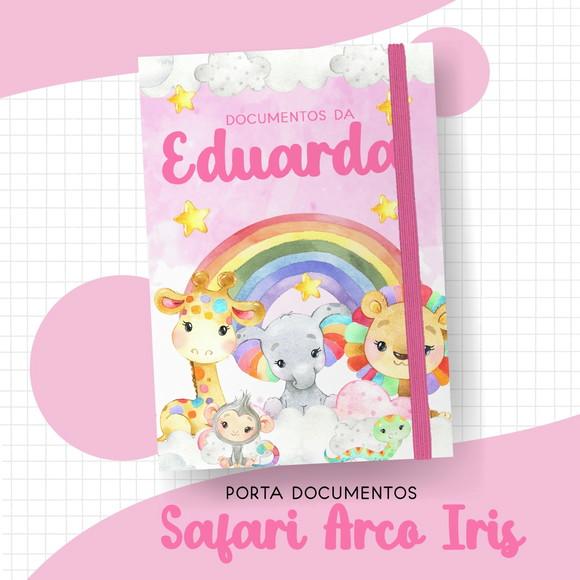 Arquivo Digital - Caderneta de Saude - Safari Arco Iris Rosa